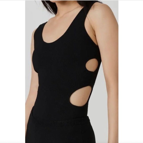Proenza Schouler Black Knit Bodysuit With Cut Out Sides New With Tags M - Picture 4 of 13